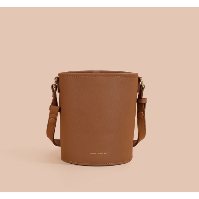 Bucket bag leather women's bag